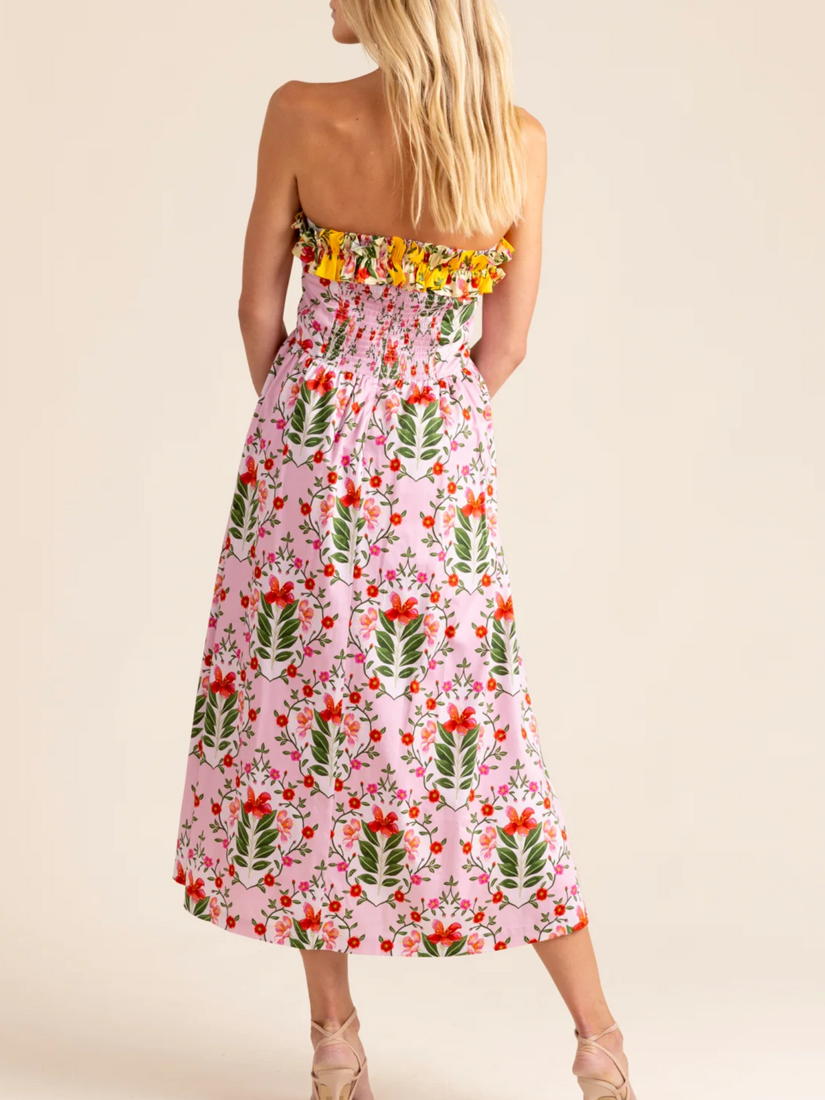 ALDEN ADAIR CATHERINE DRESS PINK BOUQUET