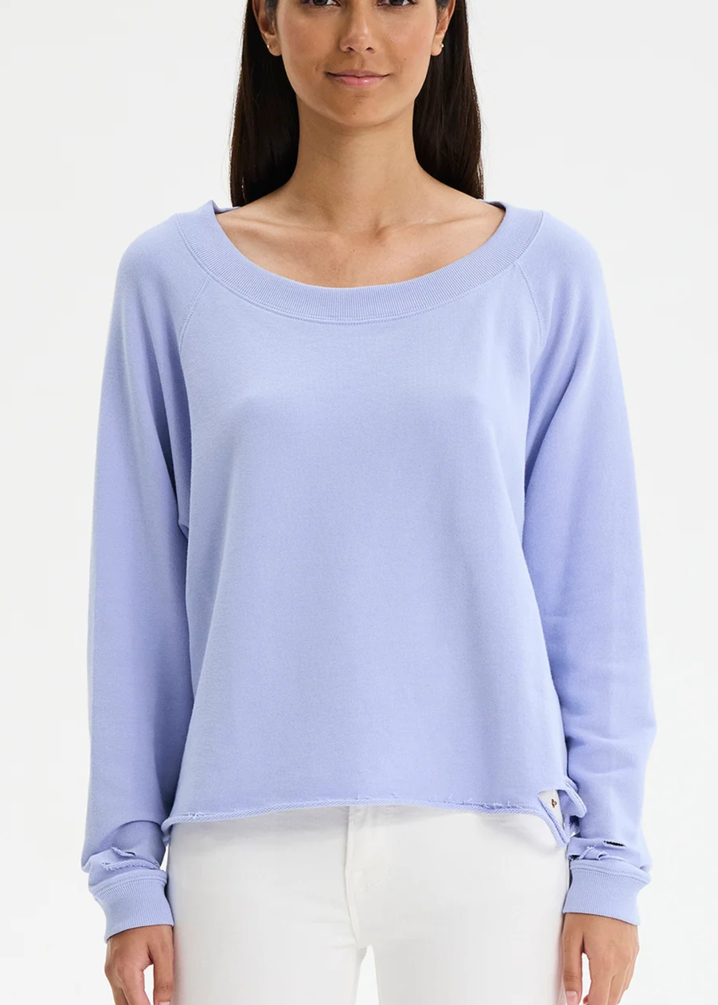 CHRLDR ANNA DISTRESSED SWEATSHIRT