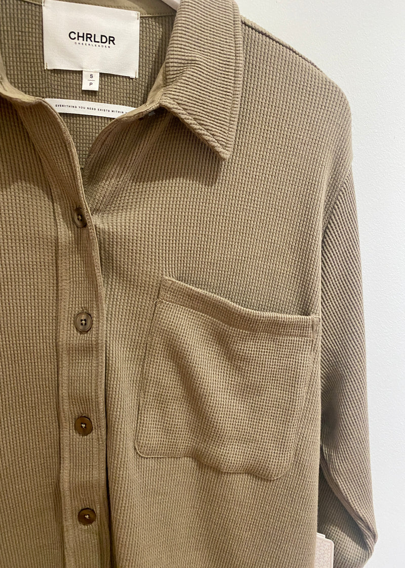 LAUREN BUTTON UP