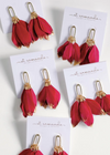 GARNETT FEATHER EARRINGS