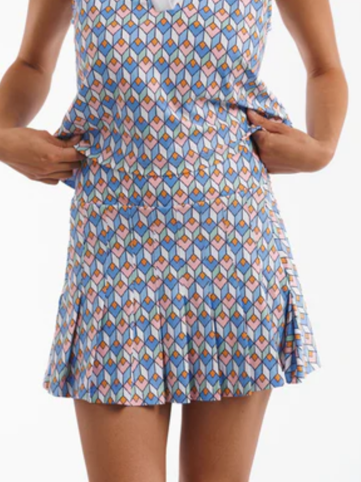 SMITH & QUINN GREY SKORT IN CLUB TILE