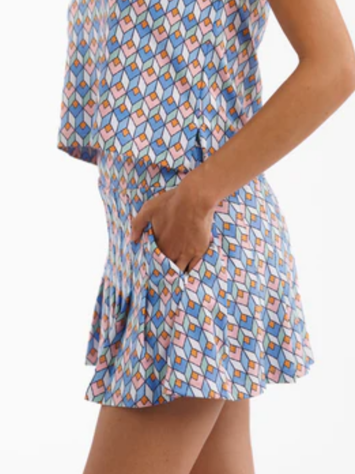 SMITH & QUINN GREY SKORT IN CLUB TILE