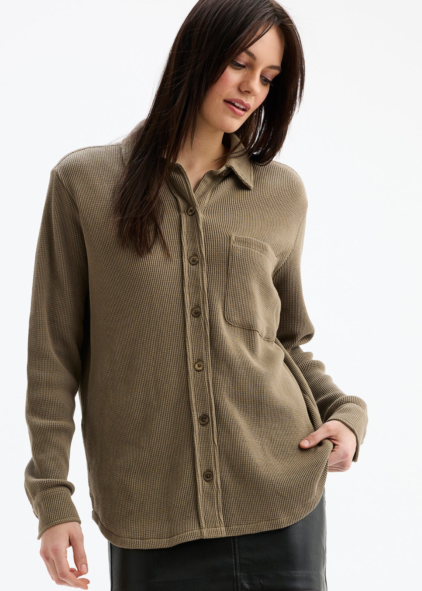 CHRLDR LAUREN BUTTON UP 