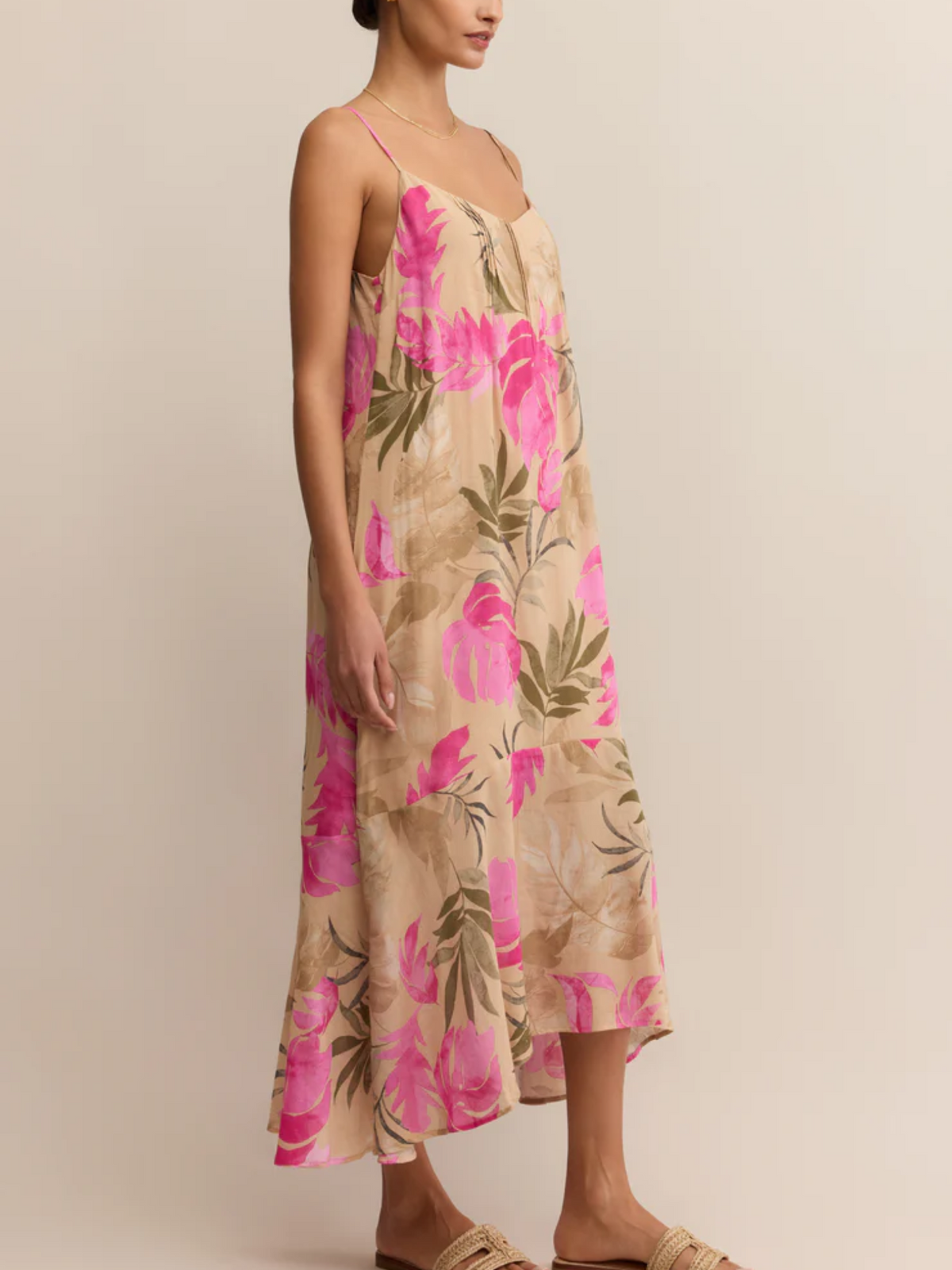 BENSON ULA TROPICAL MIDI DRESS Z SUPPLY