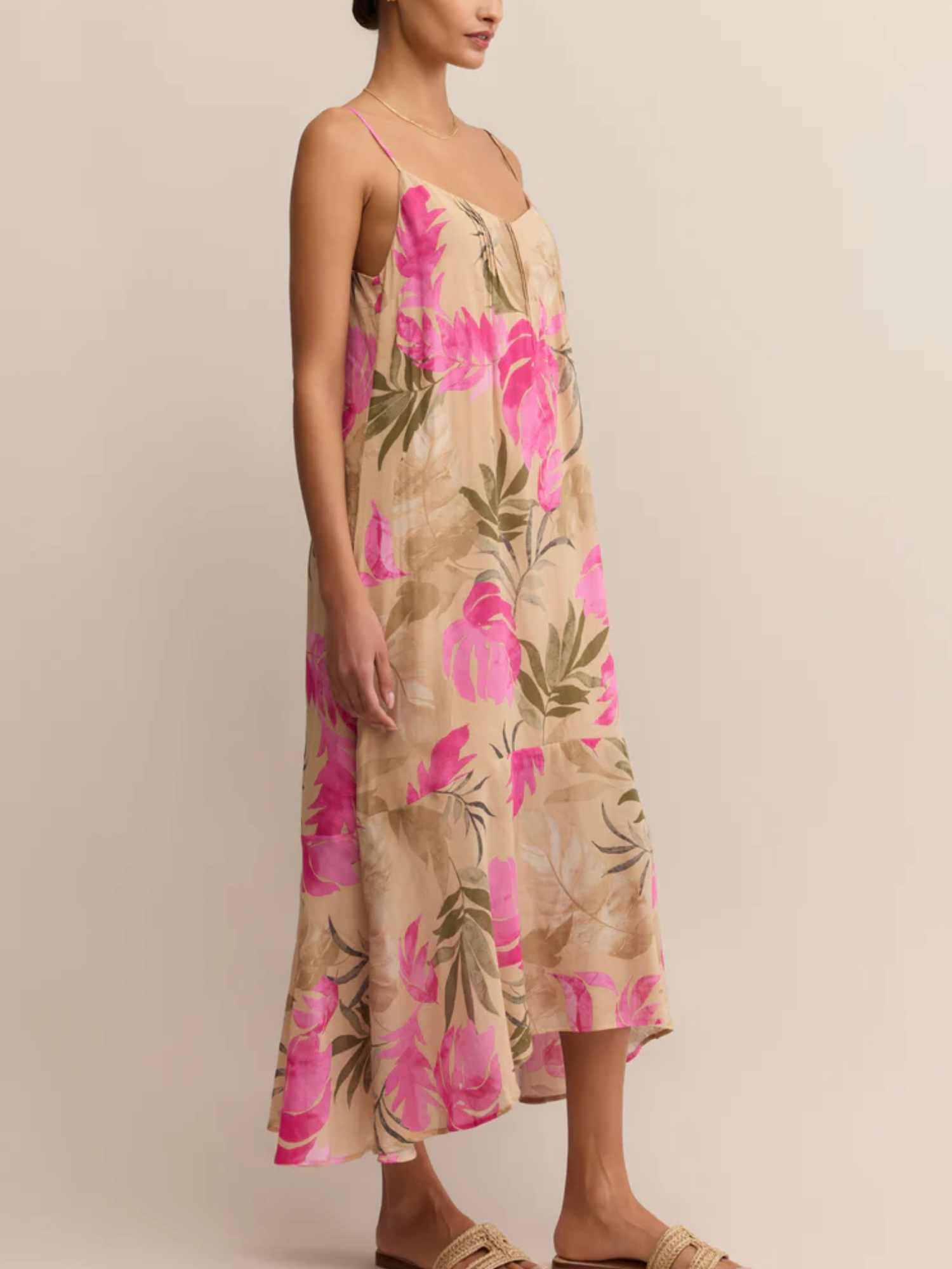 BENSON ULA TROPICAL MIDI DRESS Z SUPPLY