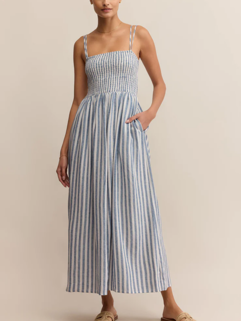 NADINE STRIPE MIDI DRESS Z SUPPLY