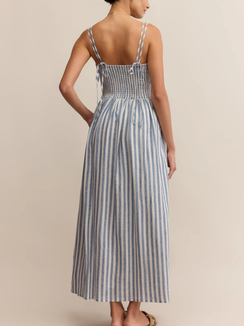 NADINE STRIPE MIDI DRESS Z SUPPLY