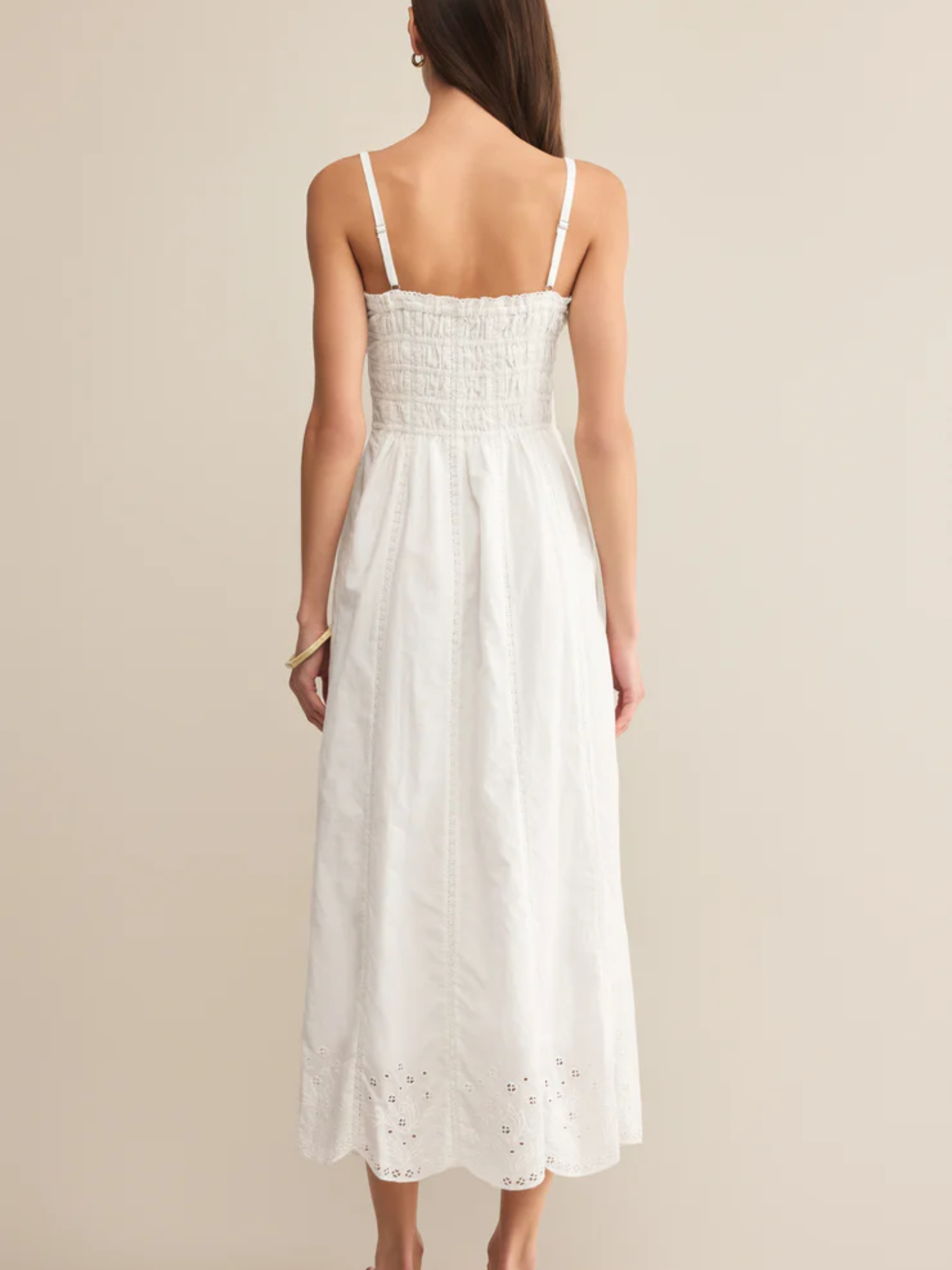 Z SUPPLY DANI EMBROIDERED DRESS IN WHITE