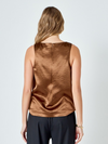 CHOCOLATE SATIN BLOUSE