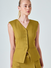 TWEED TWYLA VEST BUTTON FRONT