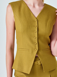 TWEED TWYLA VEST BUTTON FRONT