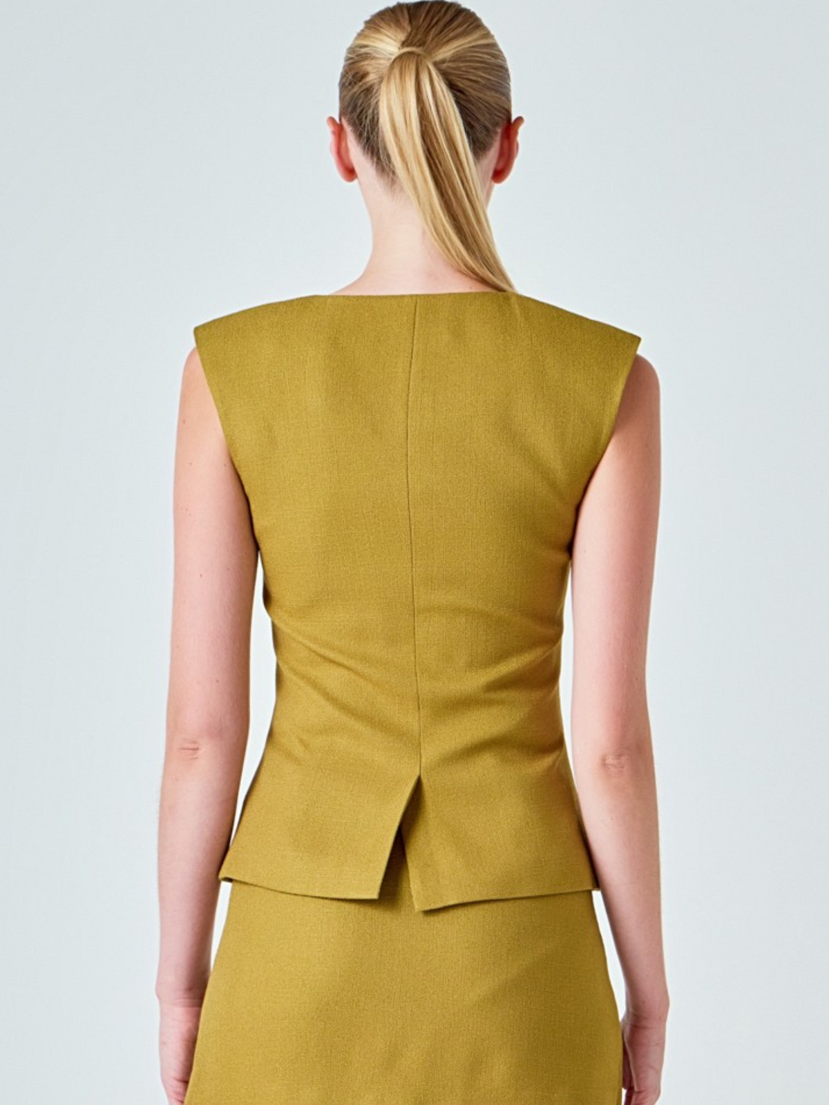 TWEED TWYLA VEST BUTTON FRONT