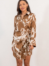 ABSTRACT WRAP DRESS