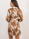 ABSTRACT WRAP DRESS