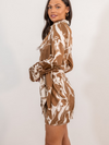 ABSTRACT WRAP DRESS