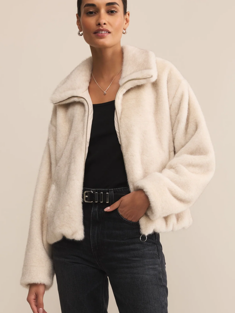Z SUPPLY AMETHYST FAUX FUR JACKET