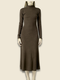 LONG SLEEVE RIB DRESS