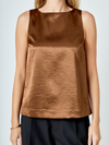 CHOCOLATE SATIN BLOUSE