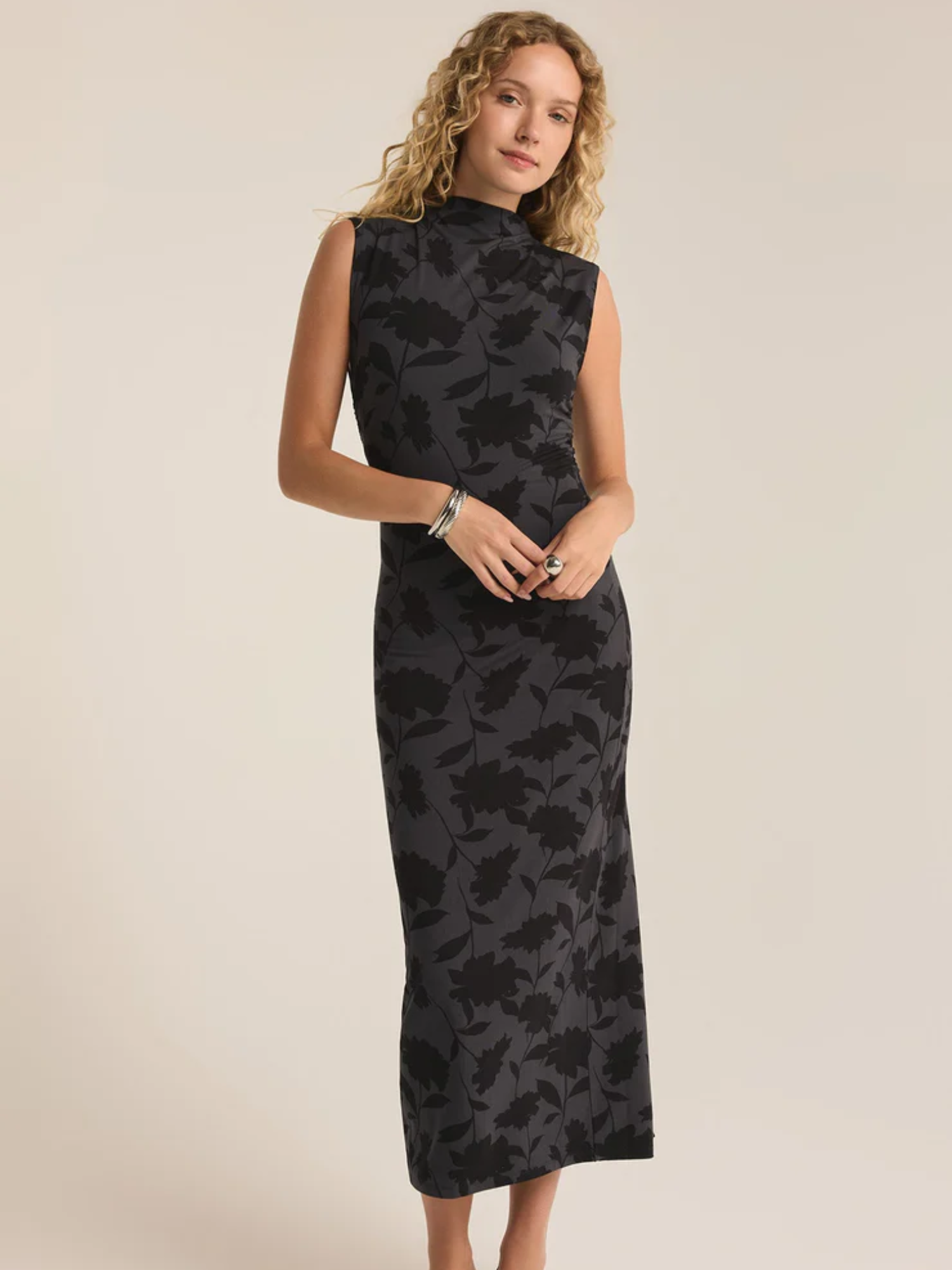 TATUM SHADOW FLORAL MIDI DRESS BY Z SUPPLY