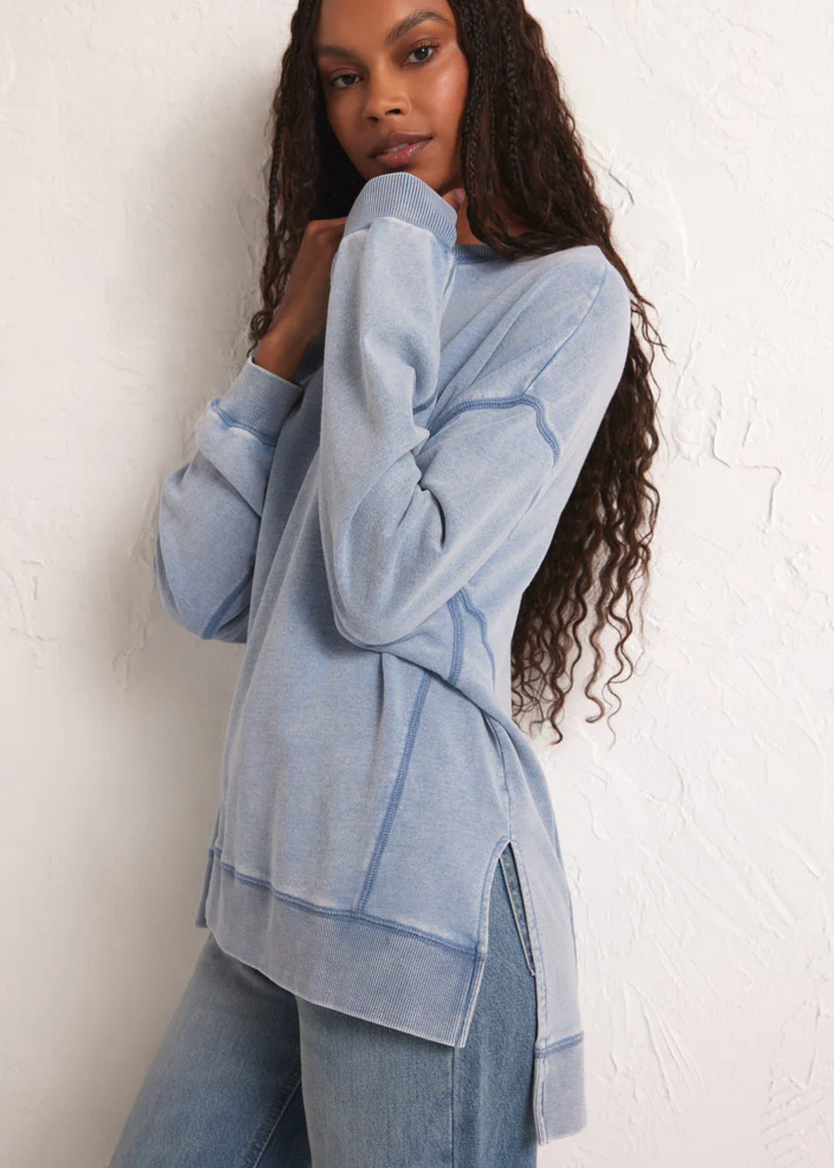 WASHED DENIM KNIT WEEKENDER