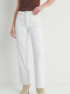 RAW HEM WHITE STRAIGHT LEG
